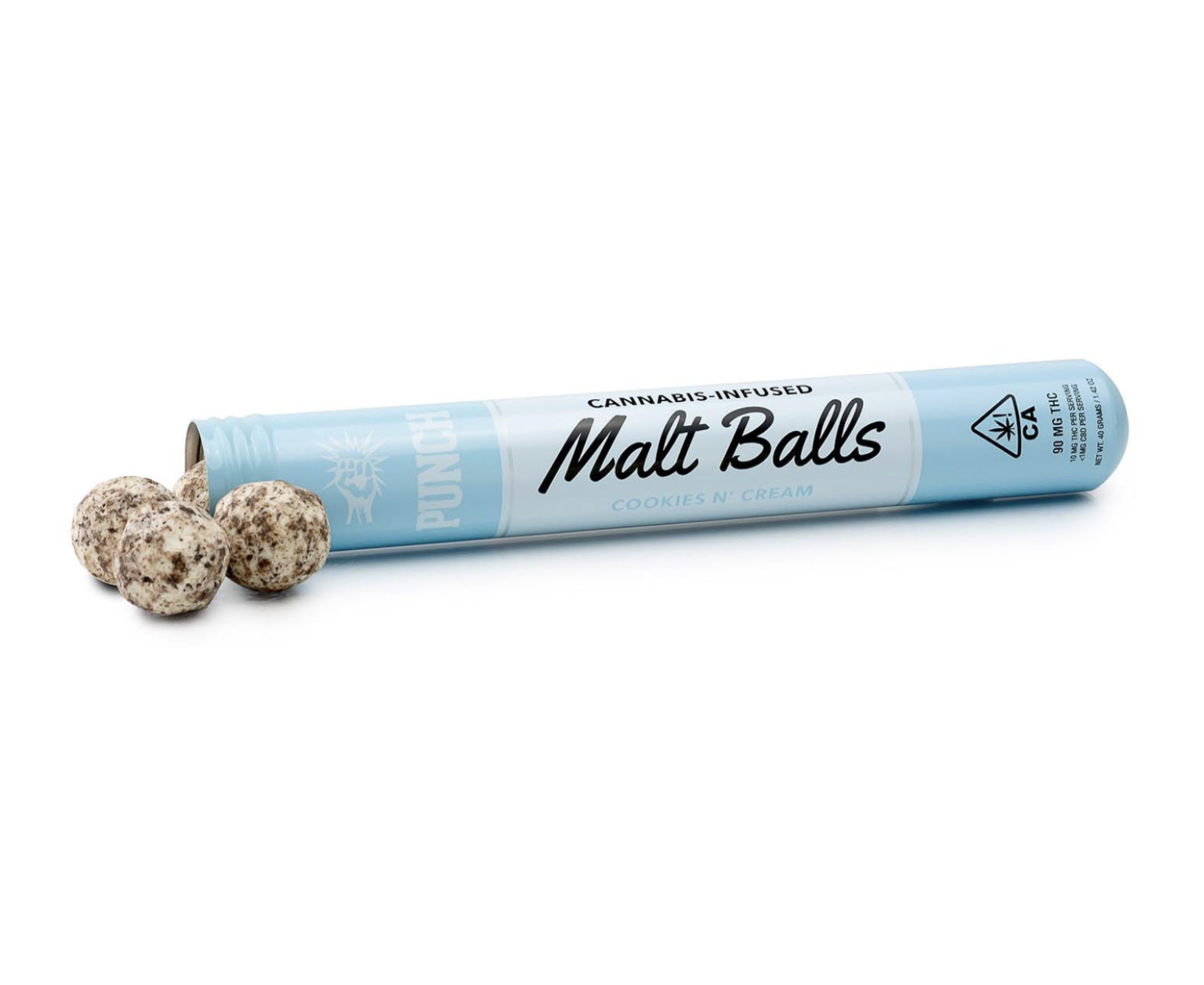 100MG THC Punch Malt Balls Cookies and Cream by Punch PB Marijuana
