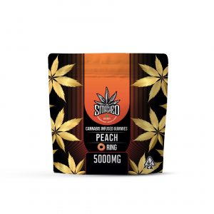 5000MG THC Sour Gummies- Peach Drops by Smashed
