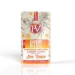 100mg THC Live Resin infused Gummy Coins - Blackberry Diesel by Platinum Vape (Sativa)