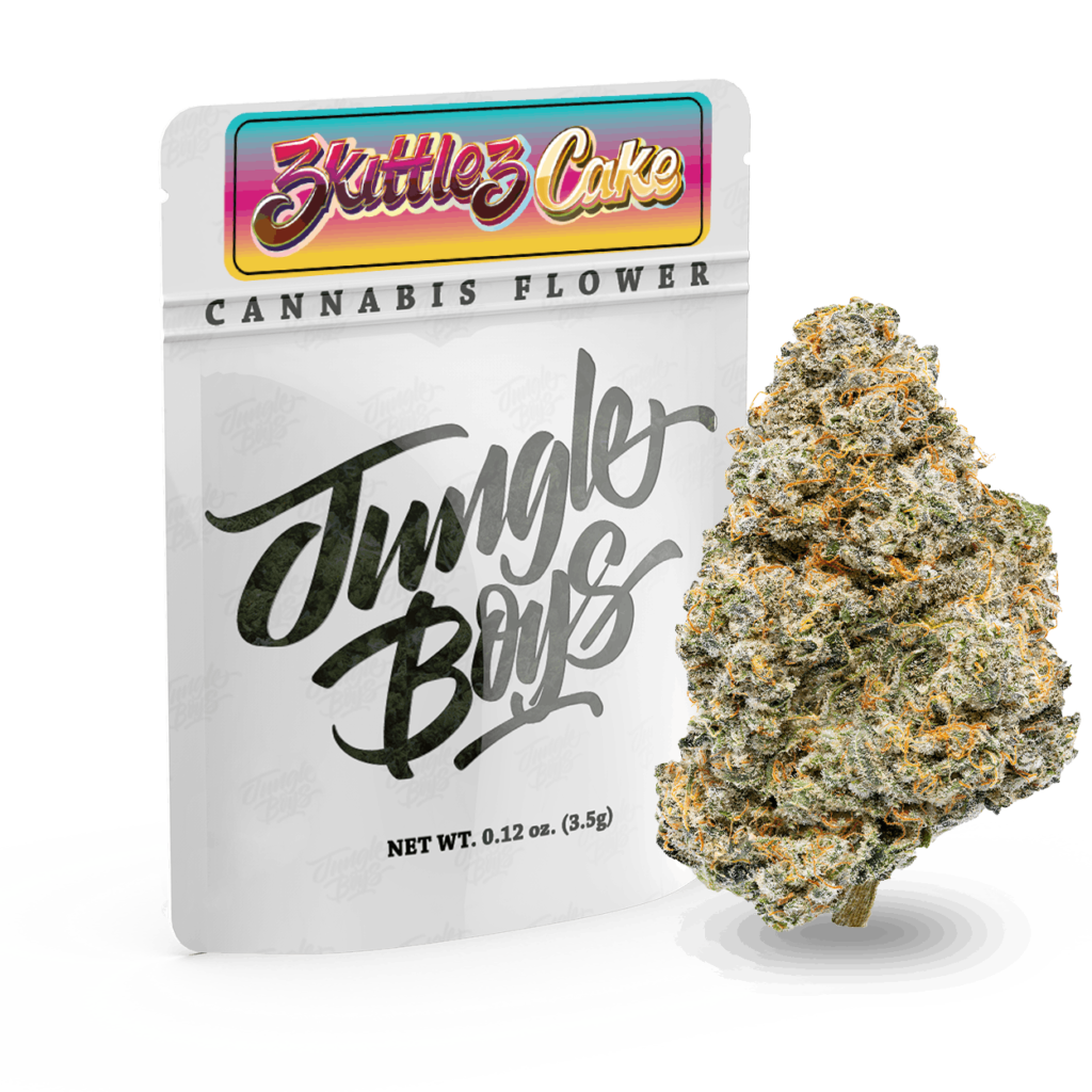 3.5 Grams Exotic Zkittlez Cake by Jungle Boys (Indica/Hybrid) 33.2