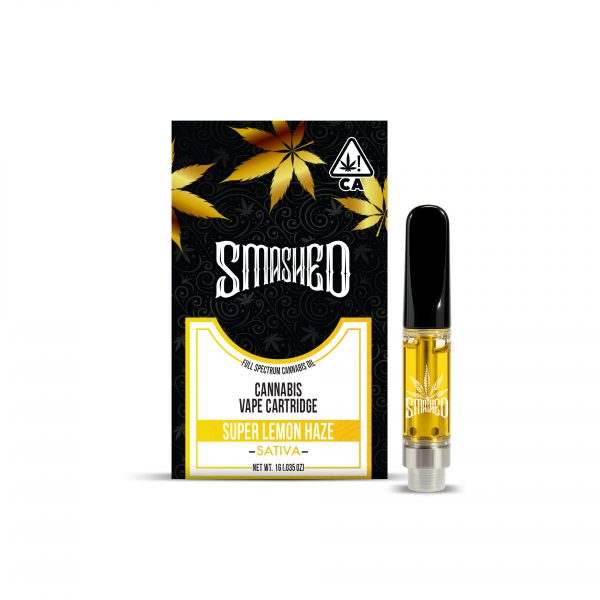 1g THC Vape Cartridge - Super Lemon Haze by Smashed (Sativa)