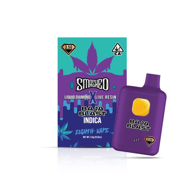 3.5g Disposable- BAJA BLAST - Liquid Diamond x Live Resin by Smashed (Indica)