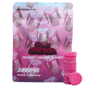 2000mg THC Gummy Edible-Purple Grape Drank by FKEM (Indica)