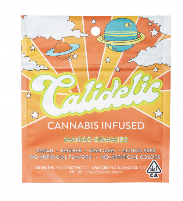 100mg THC Gummies - MANGO by Calidelic