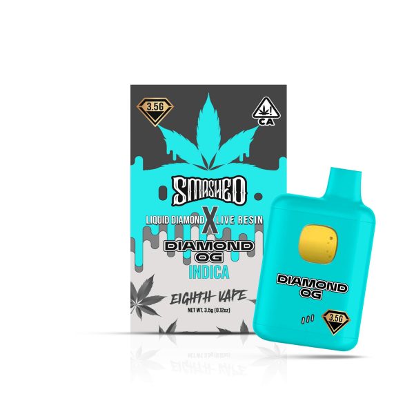 3.5g Disposable- DIAMOND OG - Liquid Diamond x Live Resin by Smashed (Indica)