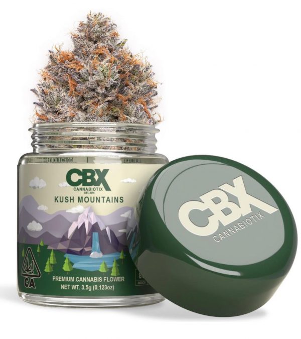 3.5 Grams Premium Cannabis Flower - Kush Mountains by CBX (Hybrid) THC: 31.21%