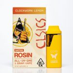 1g THC Rosin Disposable Vape - Clockwork Lemon By CLSICS (Sativa) 74.52% THC