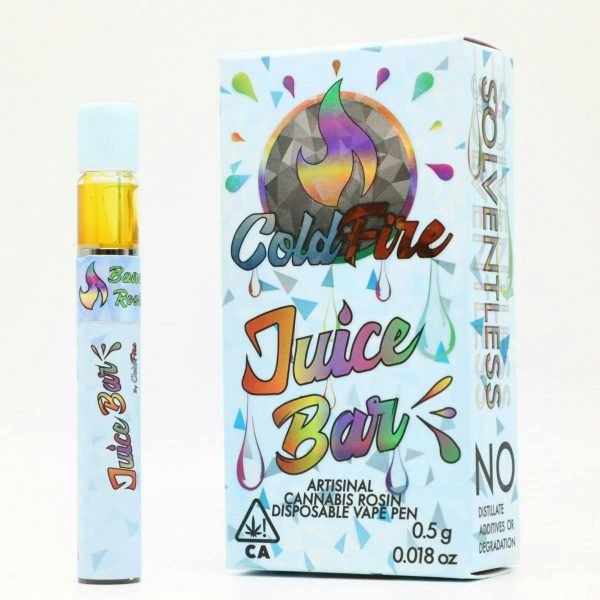 .5g THC Live Rosin Disposable Vape – Rainbow Guava by Cold Fire (Hybrid) 75.9% THC