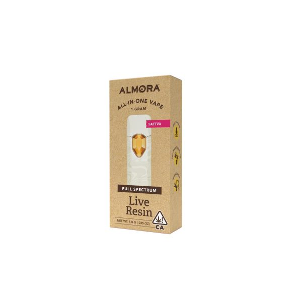 1g Live Resin THC  Disposable Vape - GMO By Almora (Indica) 72.9% THC