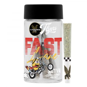 7 Pack Premium Mini Joints - Fast Lane Flyers by Claybourne Co (Sativa) 27.90%THC