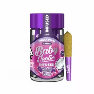 2.5g Rosin/Diamond Infused Baby Pre-rolls [5 pack] - Sugar Plum by Baby Jeeter (Sativa) 39.61% THC