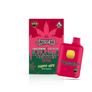 3.5g Disposable- Watermelon Gusher- Liquid Diamond x Live Resin by Smashed (Hybrid)
